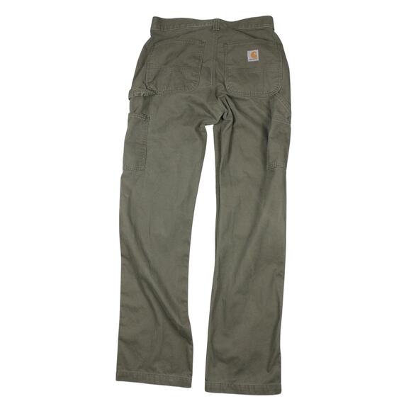 Carhartt Relaxed Fit Carpenter Pants Olive Green Workwear 31x34 Mens - Picture 2 of 9